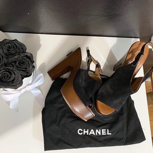 Chanel open toed heels